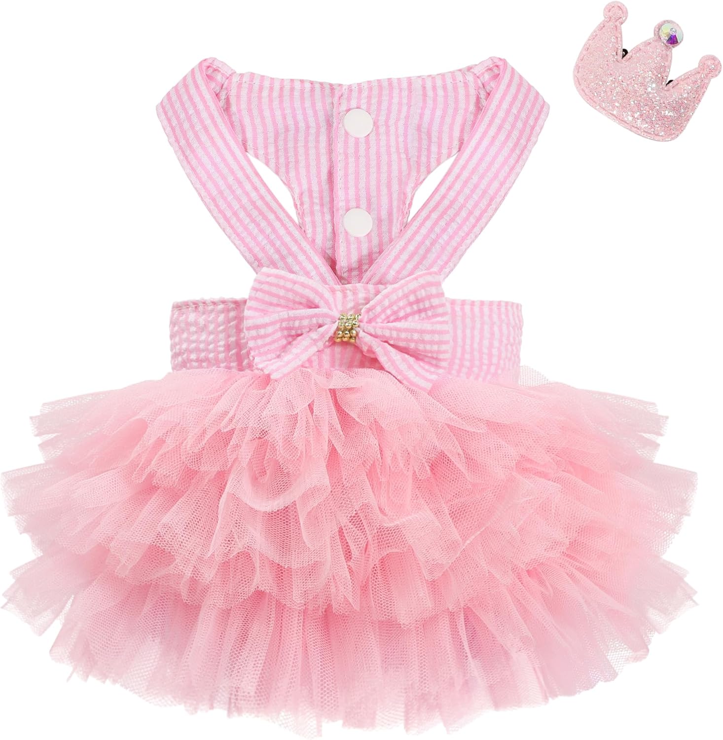 Durable denim top pet tutu skirt for summer celebrations