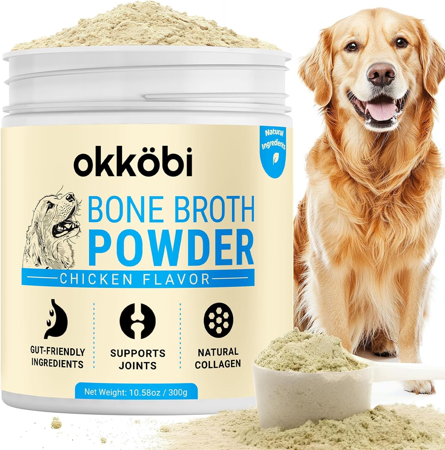 Beef Bone Broth for Dogs - All-Natural Food Topper for Picky Eaters - Powder Supplement for Joint Health, Digestion & Hydration, 10.5oz - Image 9