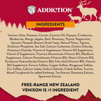 Rehydrating Addiction air dried venison and cranberry dog food with warm water