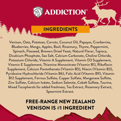 Addiction air dried healthy digestive care dog food feeding instructions