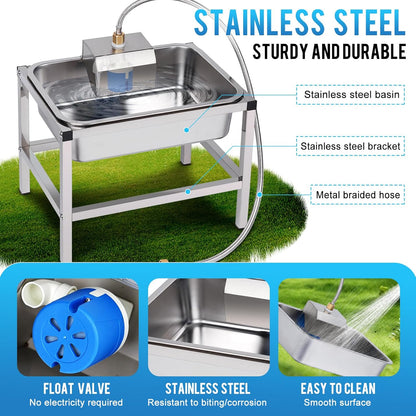 Ergonomic elevated pet feeding station showing fourteen inch stand setup