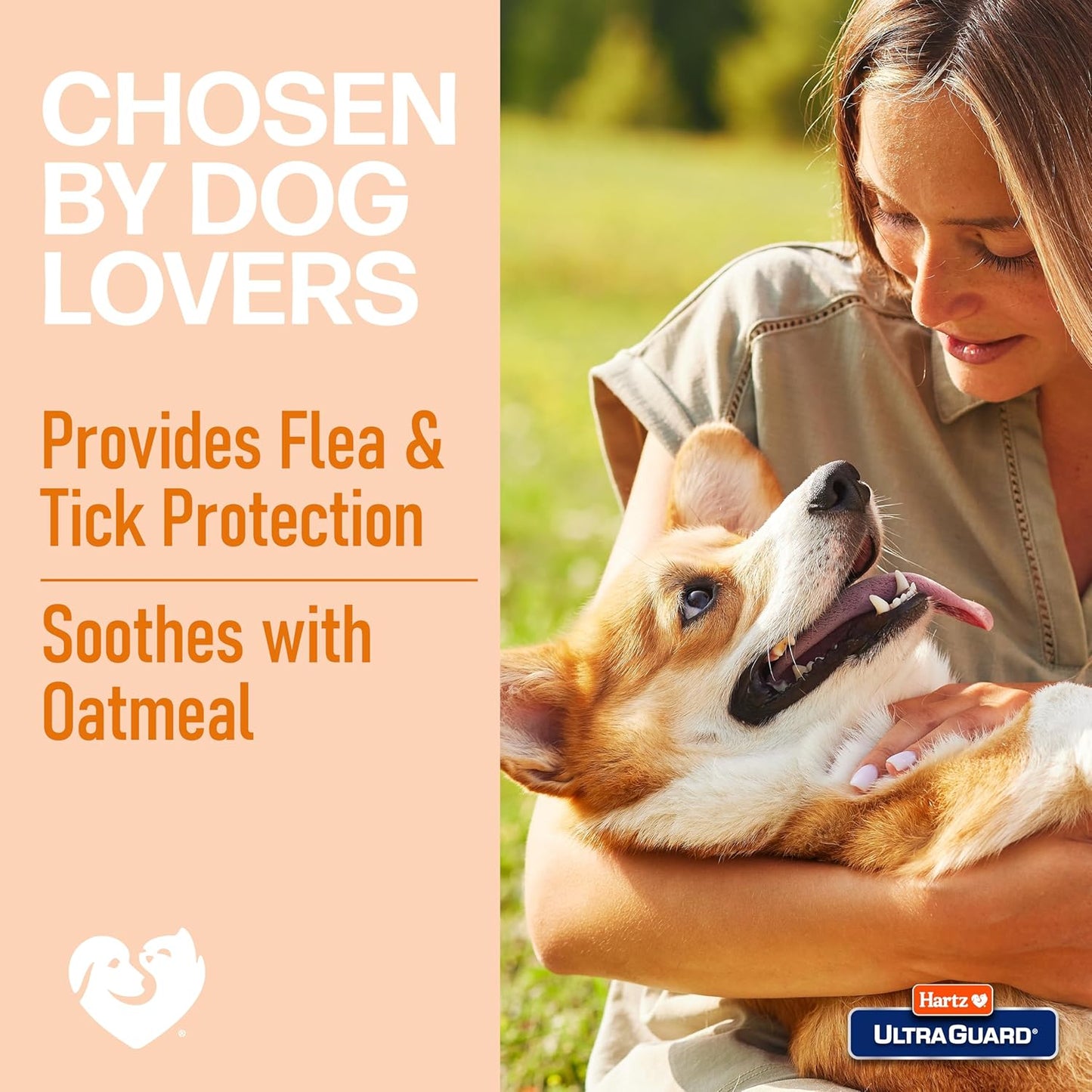 Side profile of Hartz flea and tick treatment for dogs