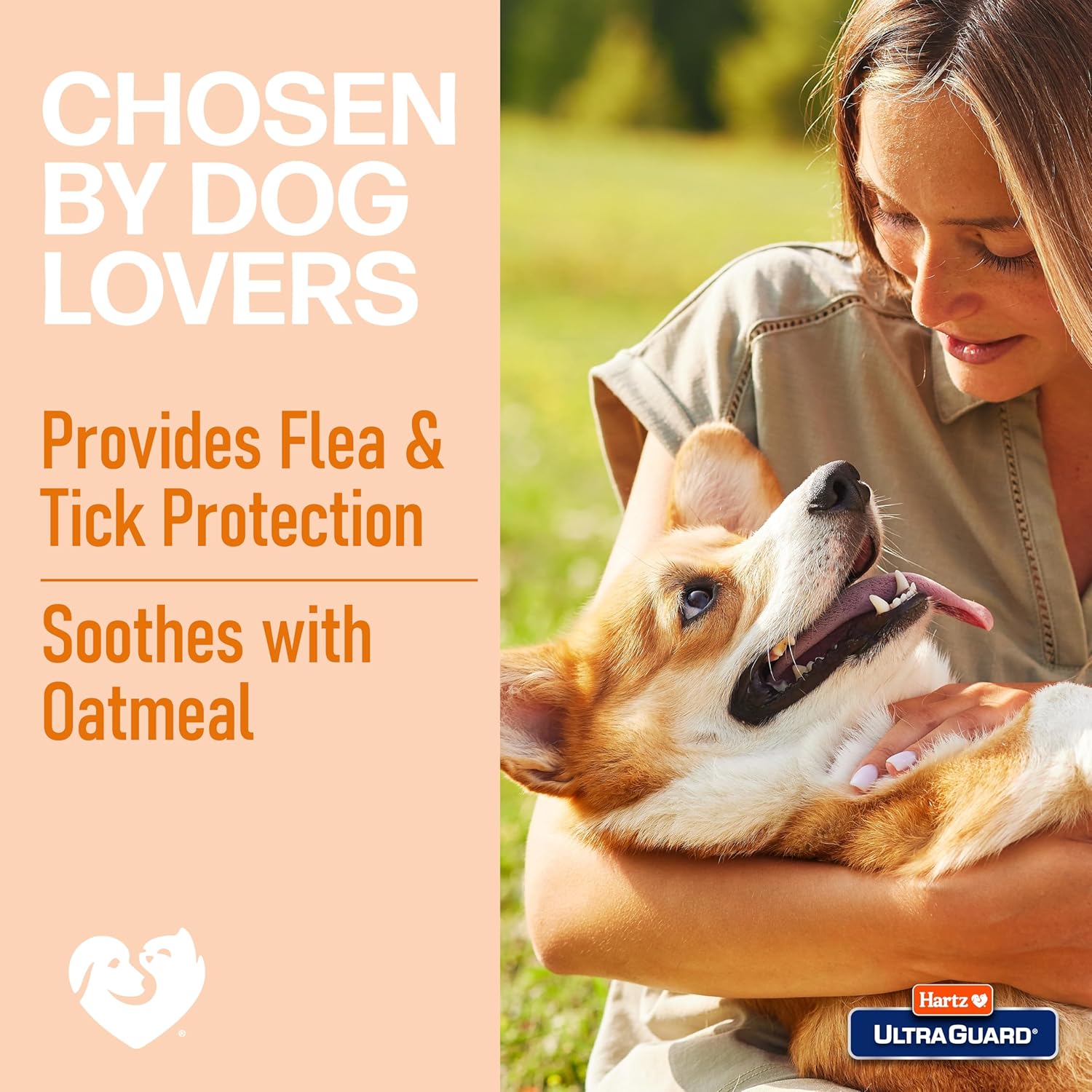 Side profile of Hartz flea and tick treatment for dogs