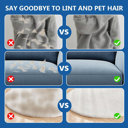 Comparison of dirty versus clean surface with hair glove