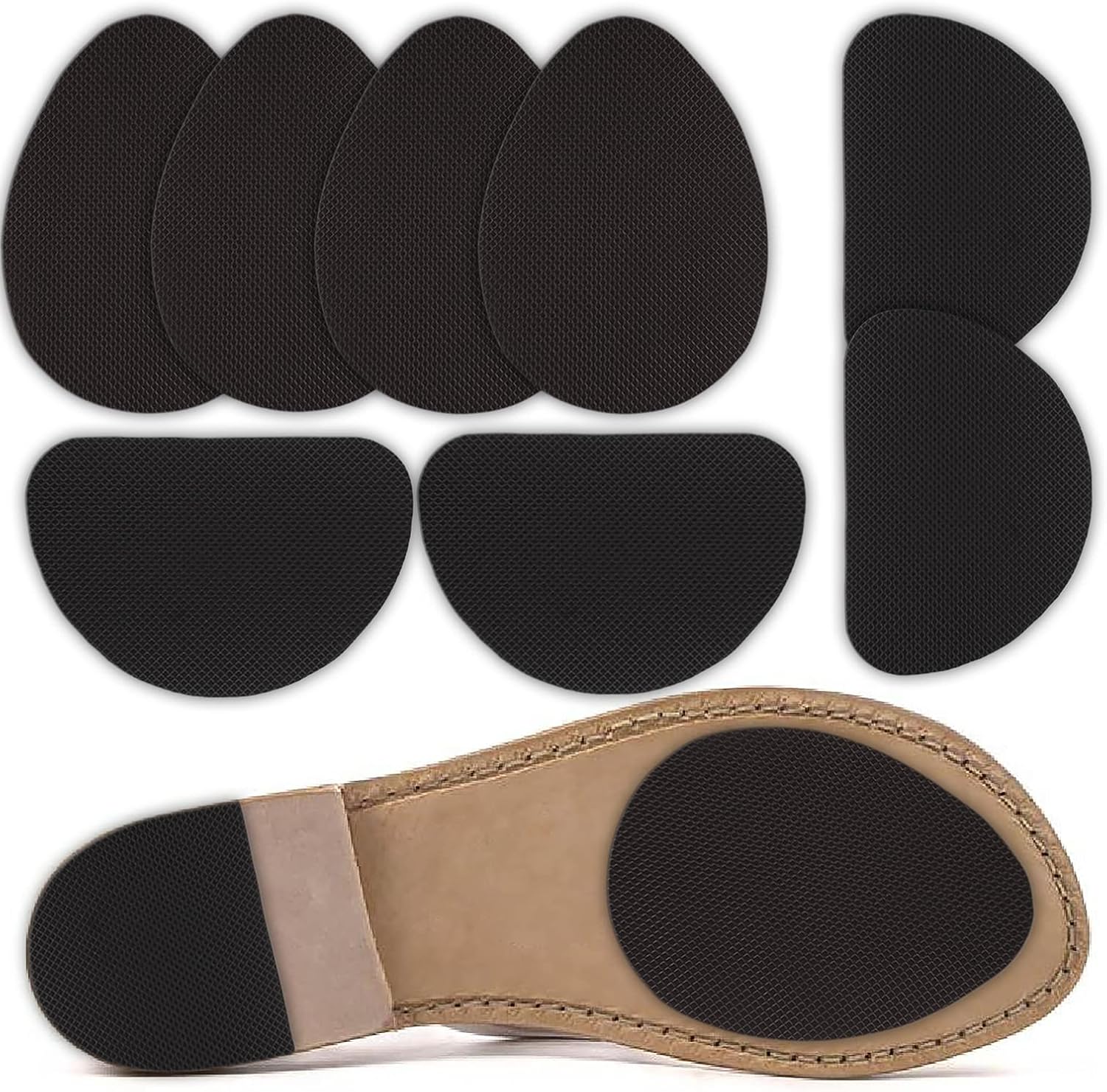 ZBLGO Non-Slip Shoe Pads 4 pairs pack front view for high heel safety.