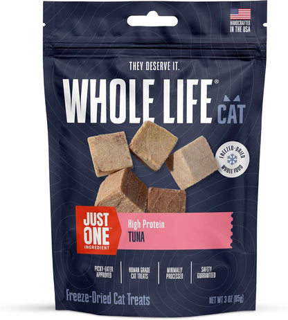 Whole Life Cat Just One Salmon Freeze Dried Cat Treats - Human Grade High Protein Food, Healthy Training Snacks, Freeze Dried Salmon Food Toppers, USA Made Natural Treats - 7.5 oz (Pack of 1) - Image 13