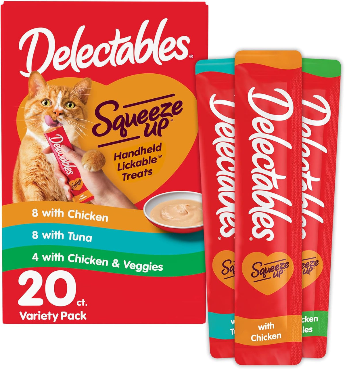 Delectables Squeeze Up Variety Pack, Creamy Squeezable Puree, Lickable Wet Cat Treats, Grain Free, No Added Fillers, No by-Products, No Added Preservatives, 0.5 Ounces Tube, 72 Tubes Total - Image 13