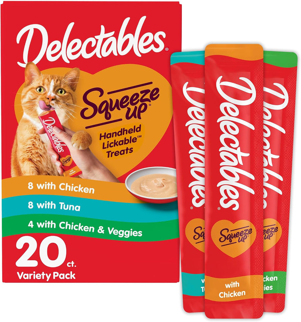 Delectables Squeeze Up Variety Pack, Creamy Squeezable Puree, Lickable Wet Cat Treats, Grain Free, No Fillers, by-Products, Preservatives, 0.5 Ounces Tube, 54 Tubes Total - Image 12
