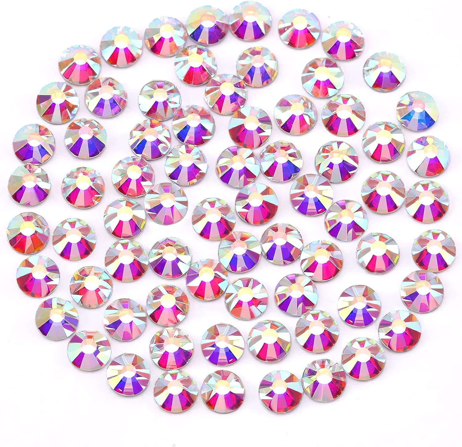 Novani 1440pcs SS20 Crystal AB flatback rhinestones front view