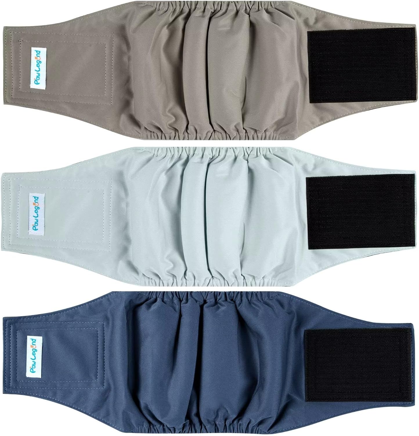Paw Legend Washable Dog Belly Band Wrap Diapers for Male Dog | High Absorbing Puppy & Doggy Diapers Male (3 Pack,Army,Grey,Navy,Small) - Image 9