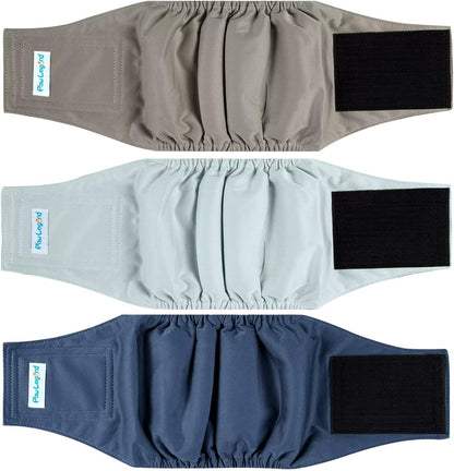 Paw Legend Washable Dog Belly Band Wrap Diapers for Male Dog | High Absorbing Puppy & Doggy Diapers Male (3 Pack,Army,Grey,Navy,Small) - Image 9