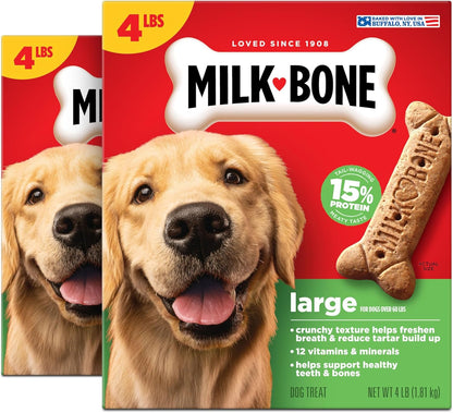 Milk-Bone Crunchy Medium Dog Treats, 10 Lb. Box, Original Beef Flavor - Image 11
