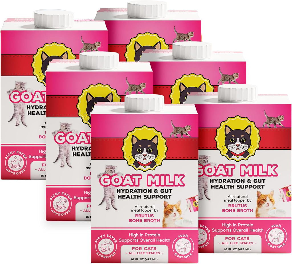 Brutus Broth Goat Milk for Cats - Meal Topper and Hydration Support, 100% Pure Single Ingredient Goat Milk, Ready to Serve Liquid for All Life Stages, 16 fl oz (2-Pack) - Image 9