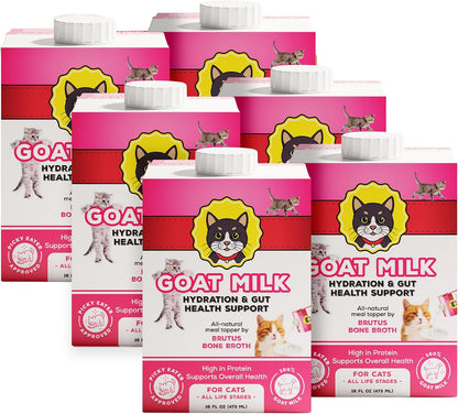 Brutus Broth Goat Milk for Cats - Meal Topper and Hydration Support, 100% Pure Single Ingredient Goat Milk, Ready to Serve Liquid for All Life Stages, 16 fl oz (2-Pack) - Image 9