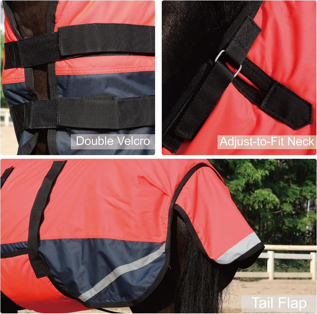 Gallopoff 300D horse rain sheet adjustable chest velcro close up