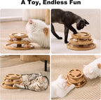Zomisia wooden toy base and track detail for cats