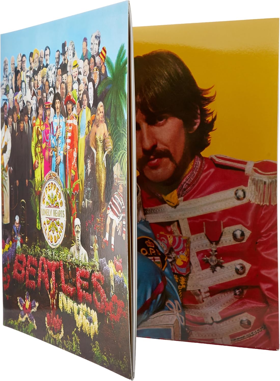 Authentic USA imported copy of The Beatles Sgt Pepper anniversary edition black vinyl record