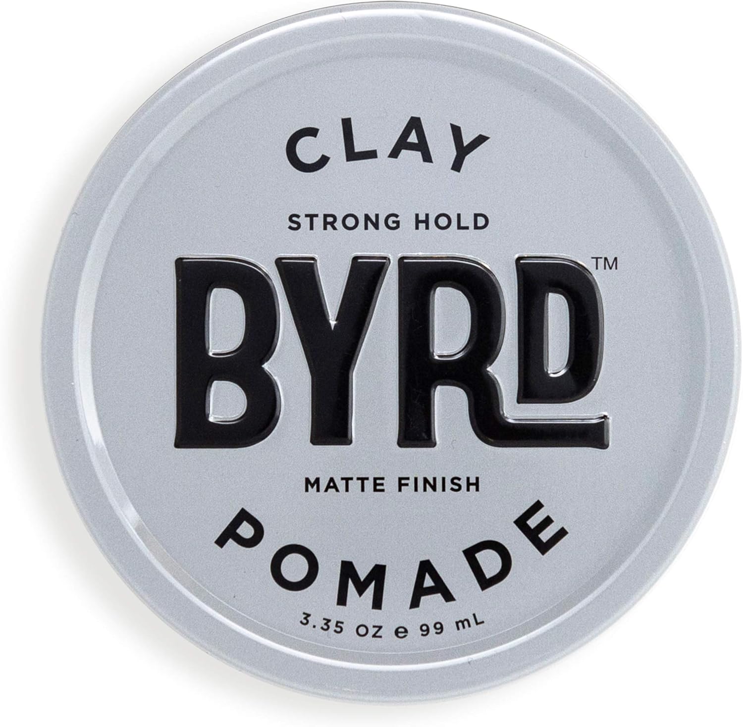 BYRD Hairdo Products Hair Clay Pomade front view of the premium matte styling tin
