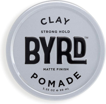 BYRD Hairdo Products Hair Clay Pomade front view of the premium matte styling tin
