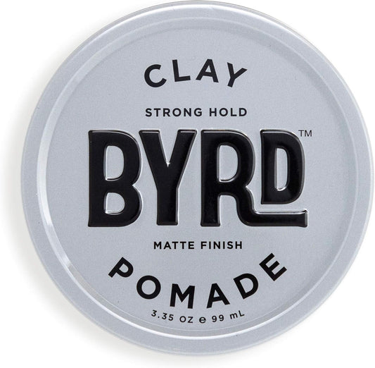 BYRD Hairdo Products Hair Clay Pomade front view of the premium matte styling tin