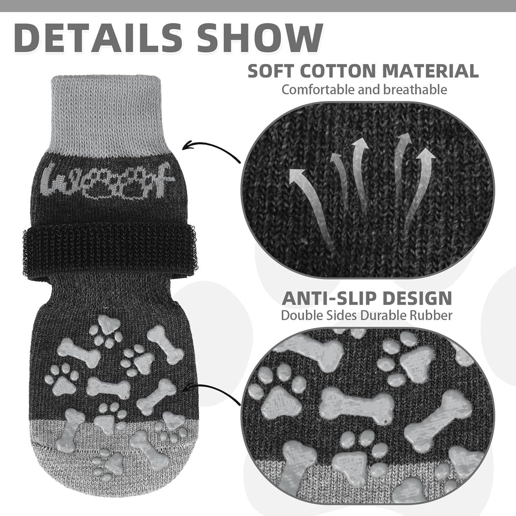 Side profile of Kooltail dog socks with adjustable elastic strap
