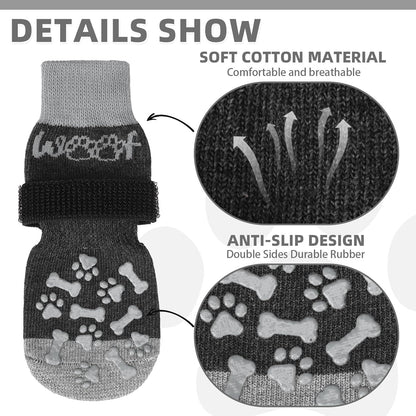 Side profile of Kooltail dog socks with adjustable elastic strap