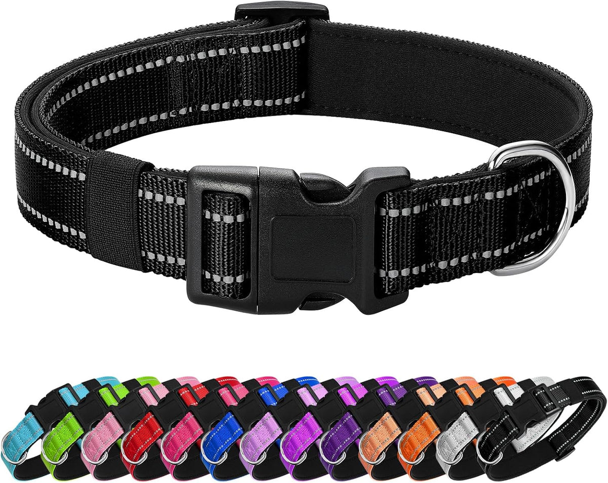 Reflective Dog Collar Padded with Soft Neoprene Breathable Quick Release Basic Dog Collars for Medium Dogs Purple Girl - Image 10