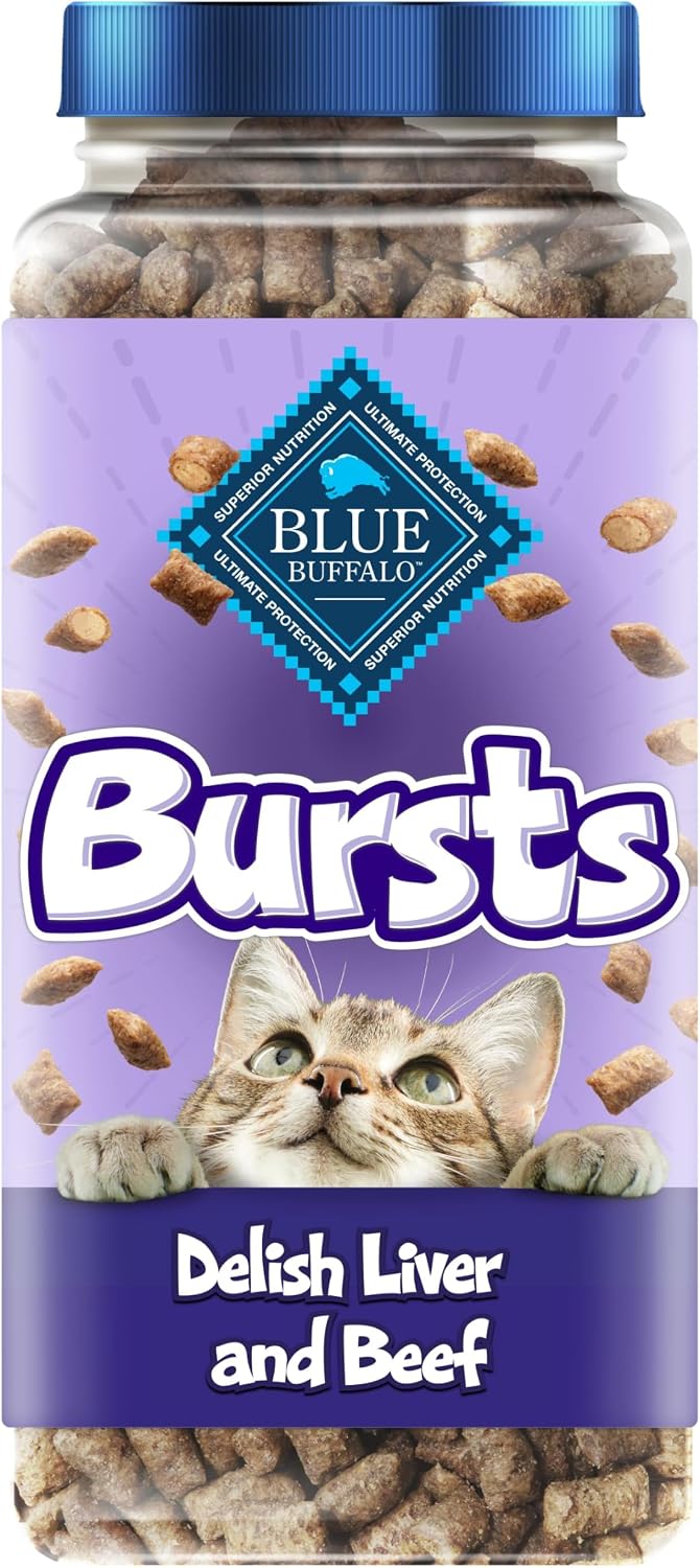 Blue Buffalo Bursts Paw-Lickin' Chicken Crunchy & Creamy Cat Treats, Great for Training, Made with Real Chicken Natural Cat Treats Enhanced with Vitamins, Minerals & Other Nutrients, Tub 12 oz. - Image 12