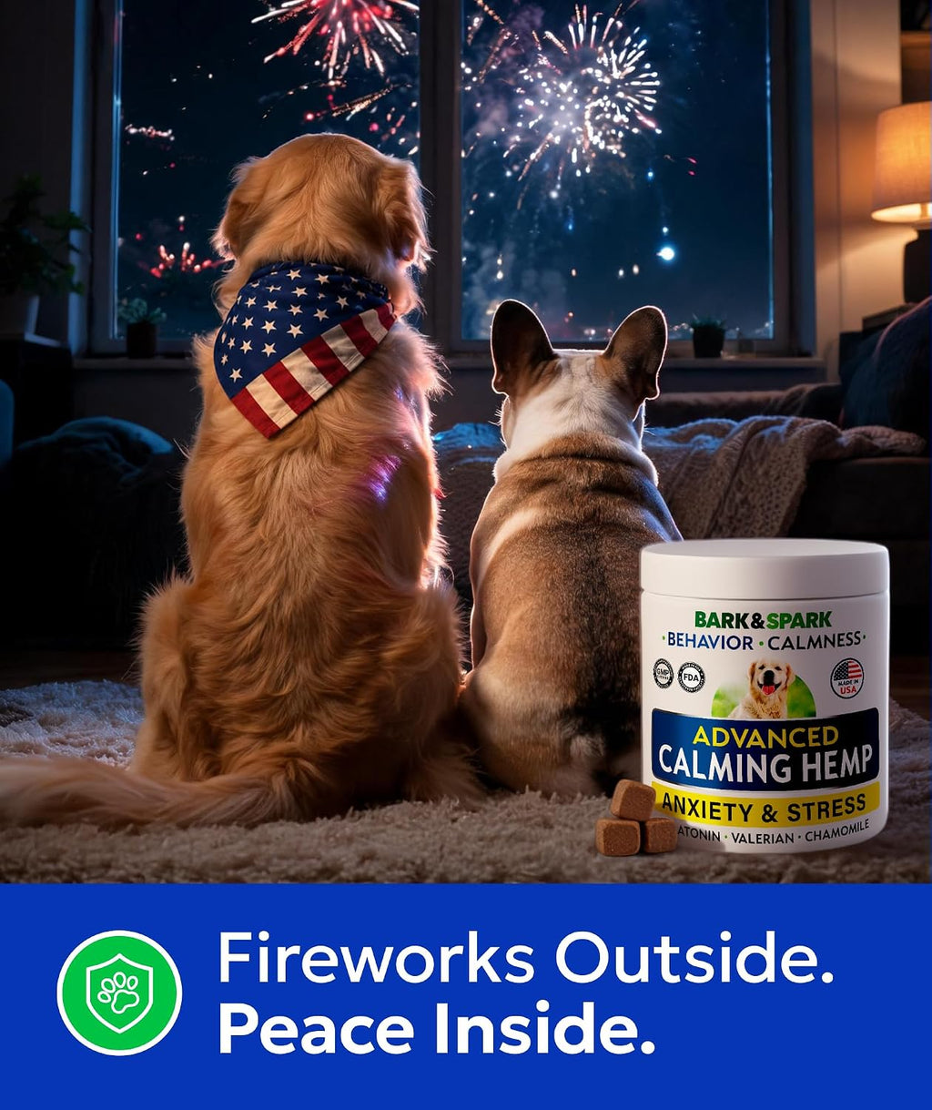 Bark And Spark dog anxiety relief treats with hemp oil and melatonin ingredient list