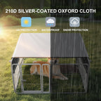 UV resistant waterproof dog pen top cover setup view