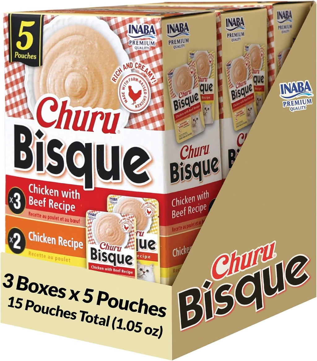 INABA Churu Bisque for Cats, Creamy Lickable Pure Side Dish with Vitamin E, 1.4 Ounces per Pouch, 12 Pouches, Tuna & Chicken Variety - Image 10