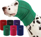Washable red pet calming hoodie close up showing high quality stretchable fabric