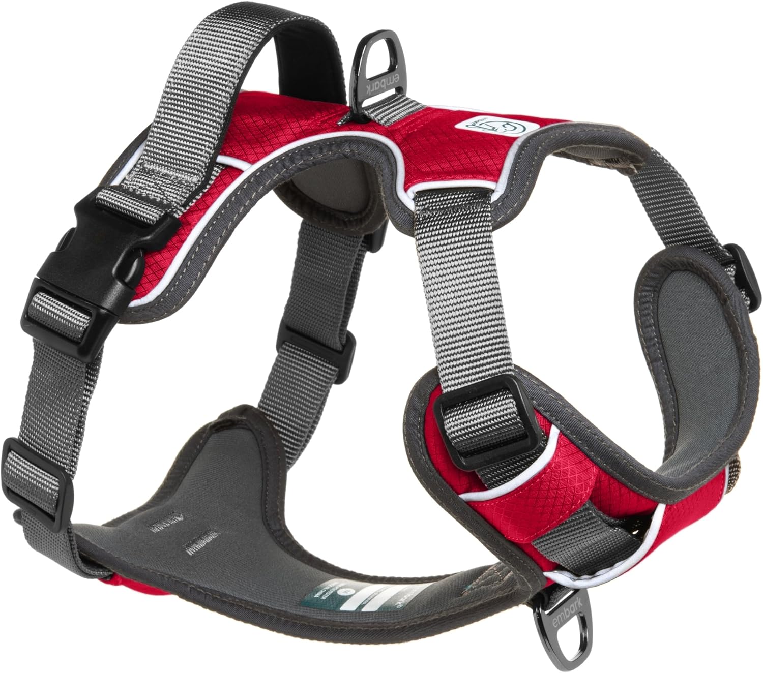 Embark Adventure No Pull Dog Harness, Reflective Trim No Pull Harness for Medium Sized Dog - Military Grade Nylon, Front Clip with Gel Lined Handle. Soft & Padded Puppy - Image 14