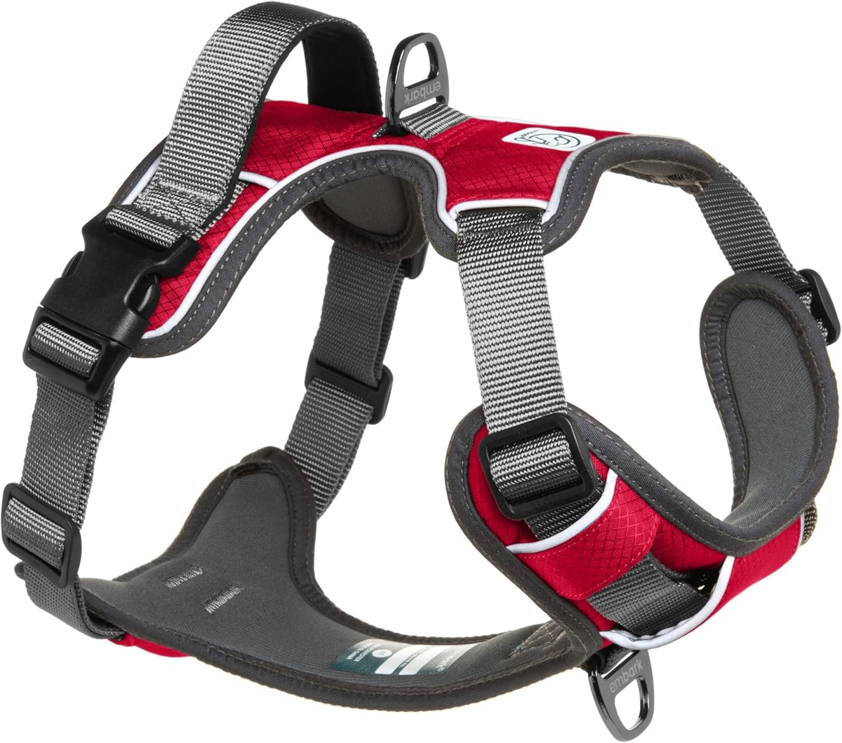 Embark Adventure No Pull Dog Harness, Reflective Trim No Pull Harness for Medium Sized Dog - Military Grade Nylon, Front Clip with Gel Lined Handle. Soft & Padded Puppy - Image 14