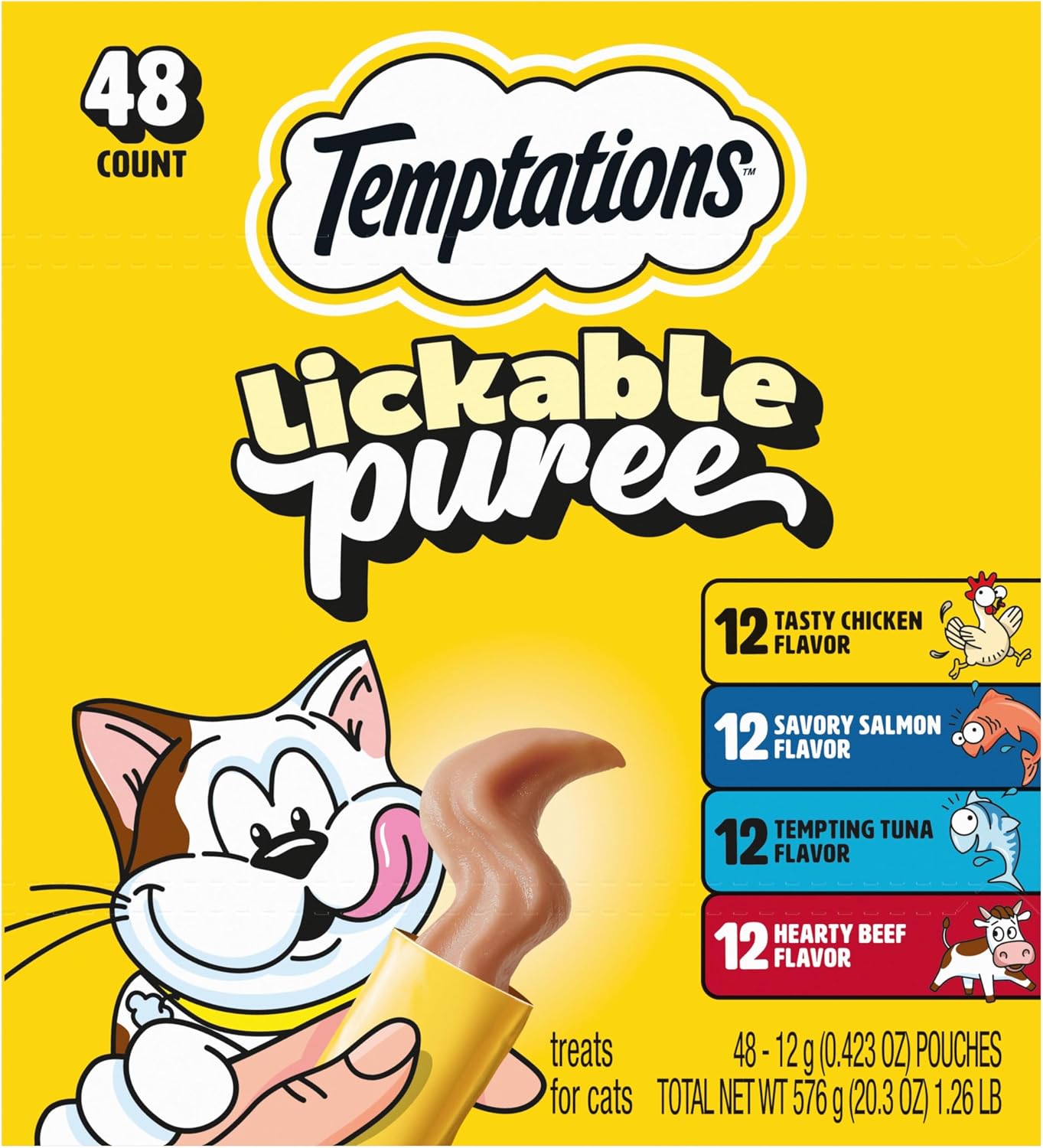 Temptations Creamy Puree Squeezable Lickable Cat Treats, Wet Cat Treats with Chicken, 0.42 oz. Tubes, 16 Count - Image 12