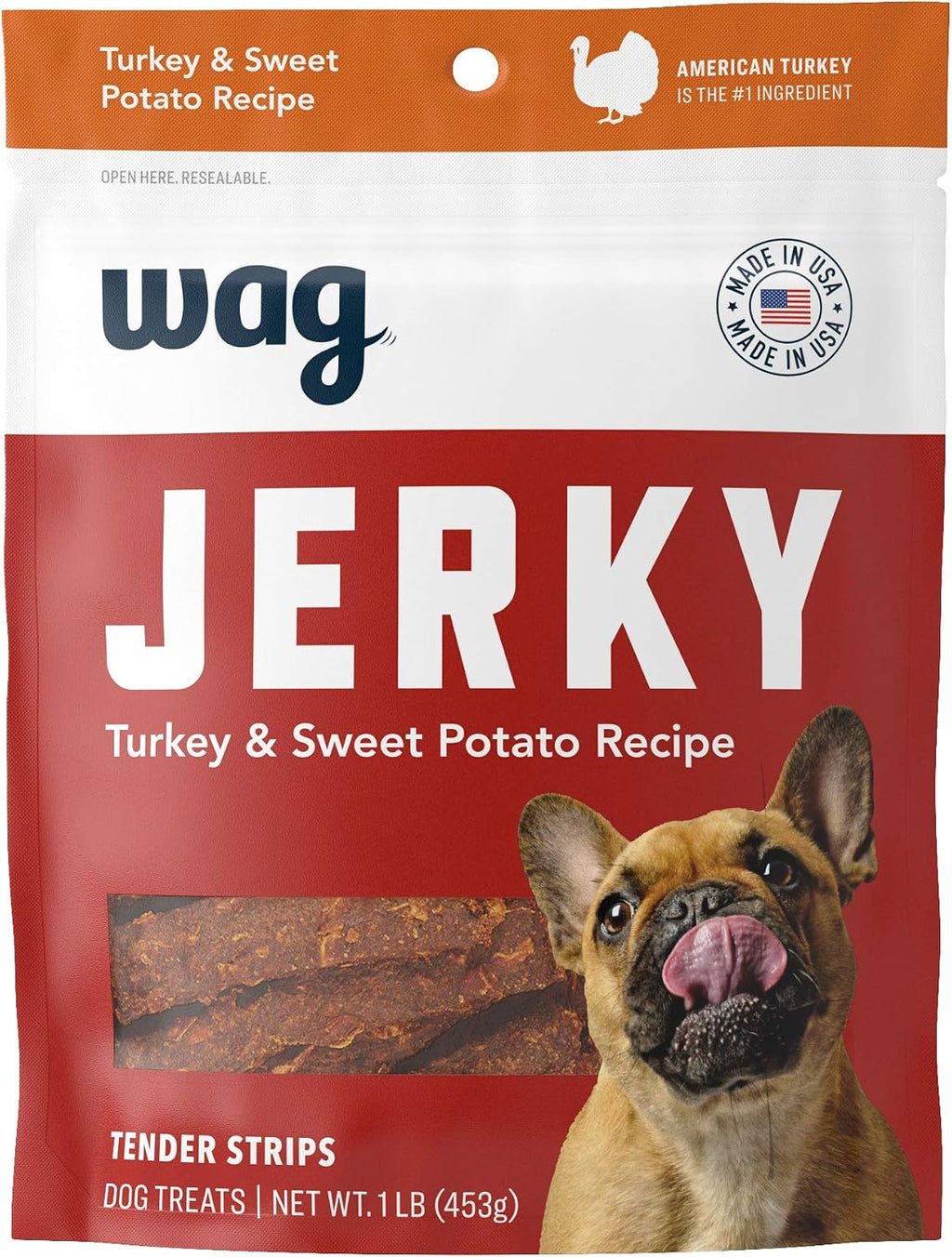 Amazon Brand - Wag Soft & Tender American Jerky Dog Treats - Duck Bites, 16 Ounce (Pack of 1) - Image 9