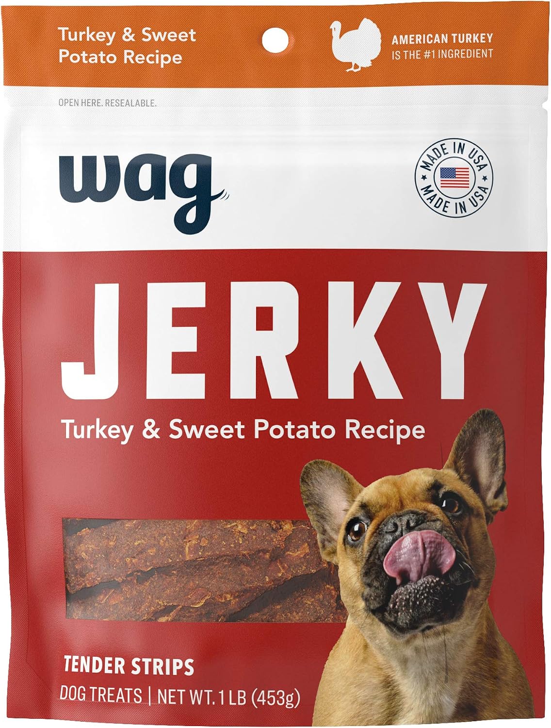 Amazon Brand - Wag Soft & Tender American Jerky Dog Treats - Duck Bites, 16 Ounce (Pack of 1) - Image 9