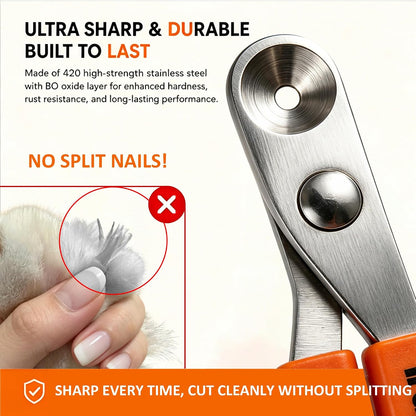 Trumoon professional cat claw clippers with anti slip cushioned grip.