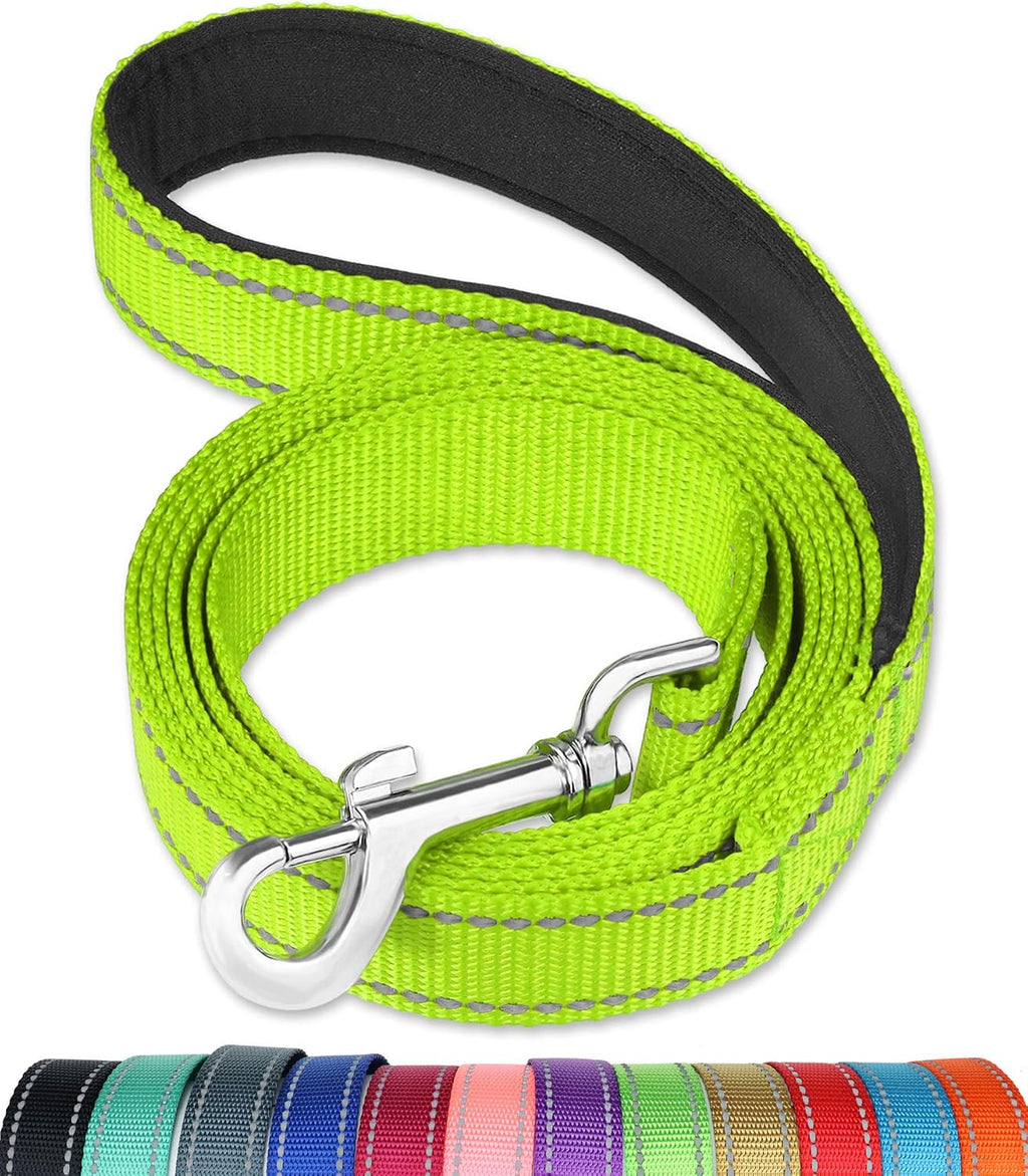 FunTags 6FT Red Reflective Dog Leash for Large & Medium Dogs Walking, Soft Padded Handle Comfortable Grip, Heavy Duty Nylon, Reflective for Night Walking, 1in Wide - Image 14