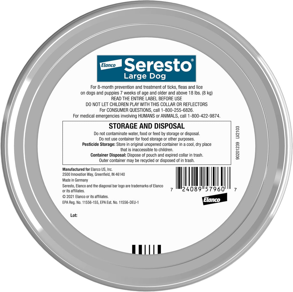 Seresto dog collar 8 month protection technology illustration