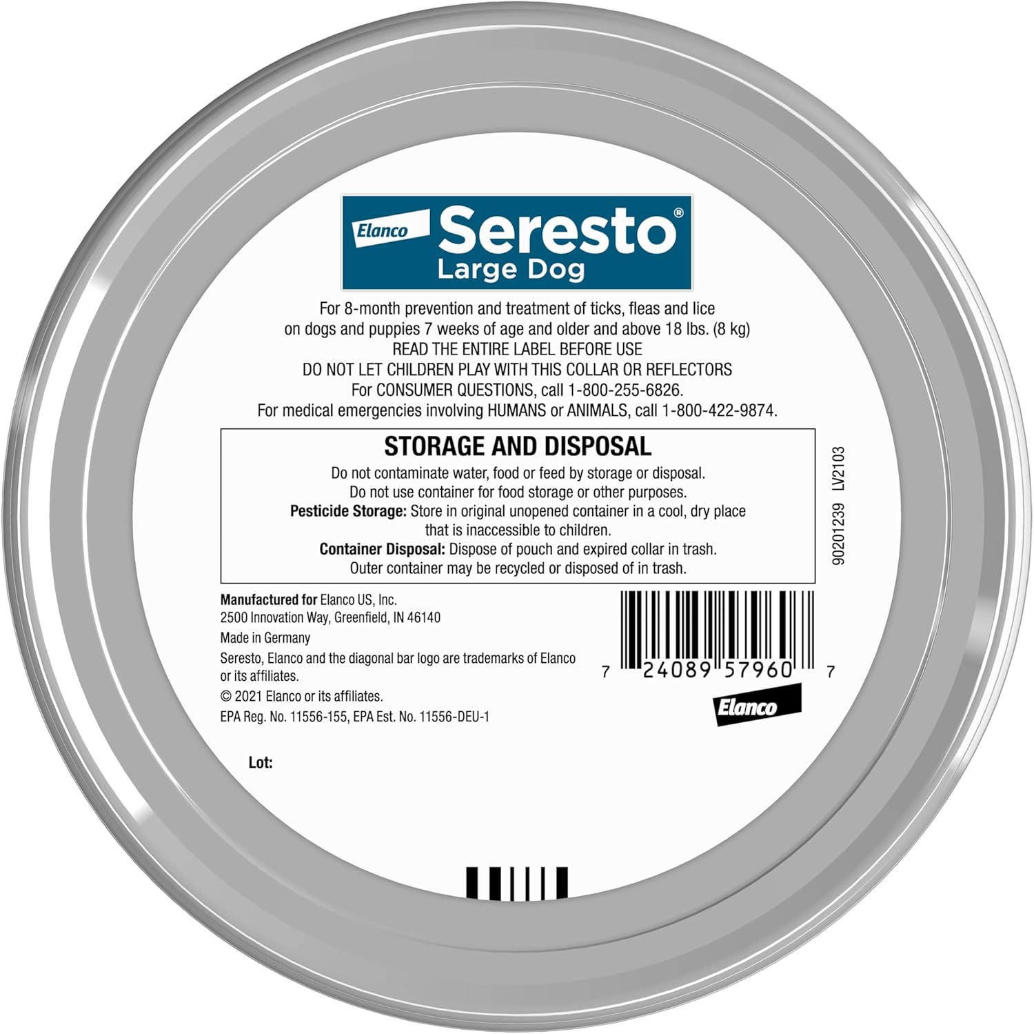 Seresto dog collar 8 month protection technology illustration