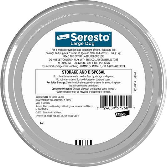 Seresto dog collar 8 month protection technology illustration