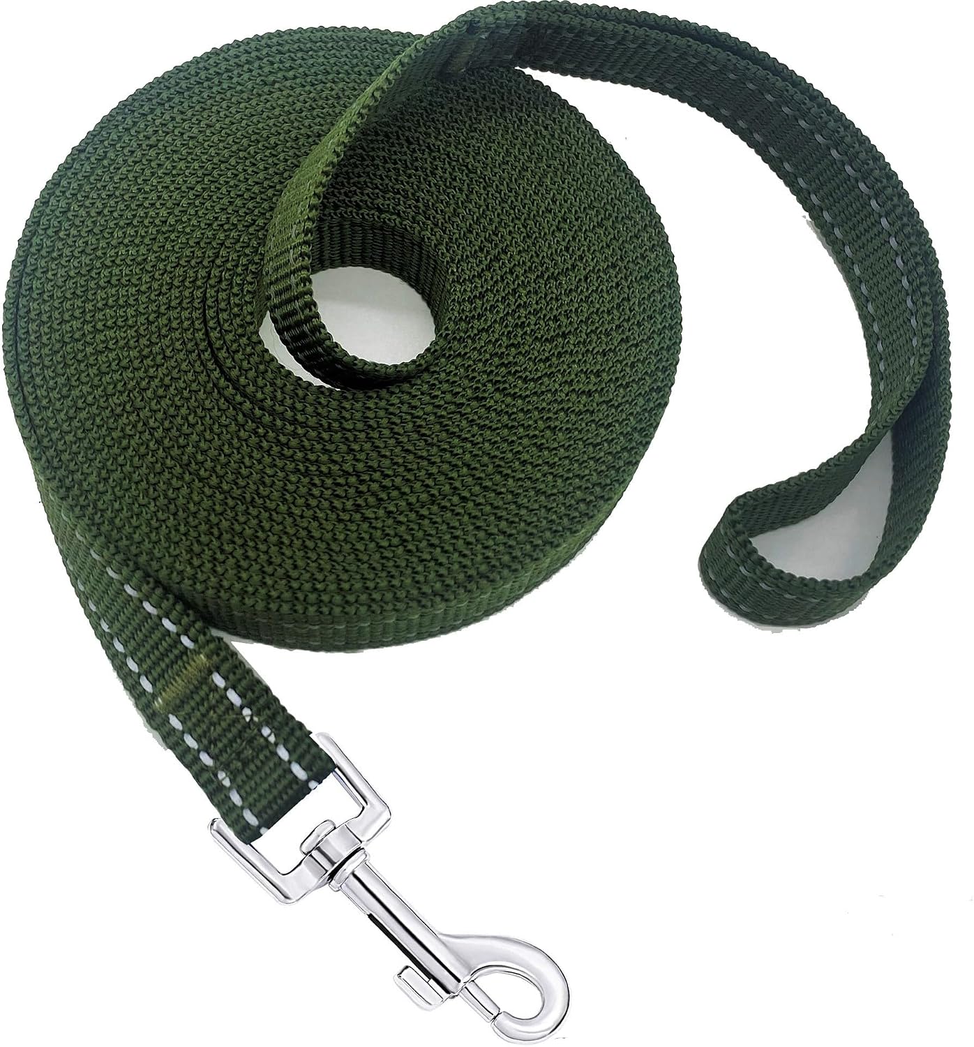 Nylon Training Dog Leash for Small Medium Large Dogs, 15ft 20ft 30ft 50ft Long Puppy Lead for Obedience Recall Training, Camping (20ft, Black) - Image 11