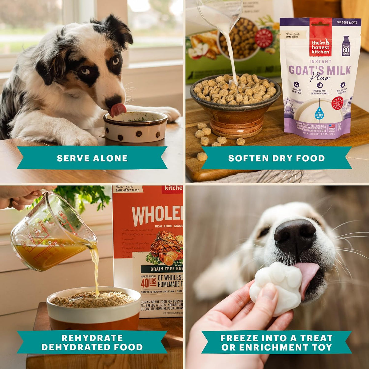 Natural dog food mixer with pumpkin and parsley