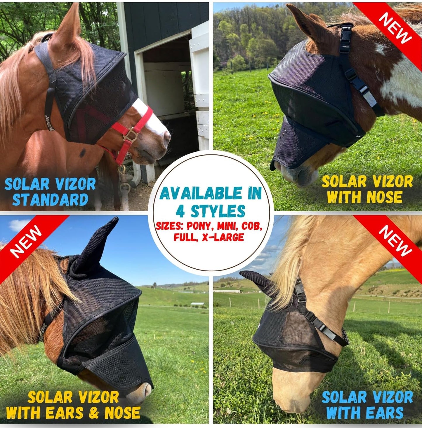 EquiVizor Solar Vizor Horse Fly Mask (Size Full), Superior UV Eye Protection to 99% for Horses with Uveitis, Photosensitivity, Ulcer, Head Shaking - Image 9