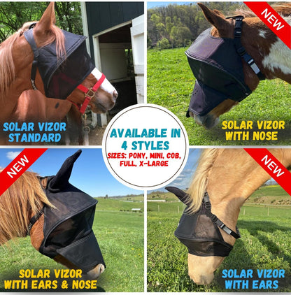 EquiVizor Solar Vizor Horse Fly Mask (Size Full), Superior UV Eye Protection to 99% for Horses with Uveitis, Photosensitivity, Ulcer, Head Shaking - Image 9