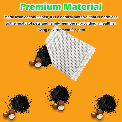 Premium coconut shell activated charcoal filter replacements close up view