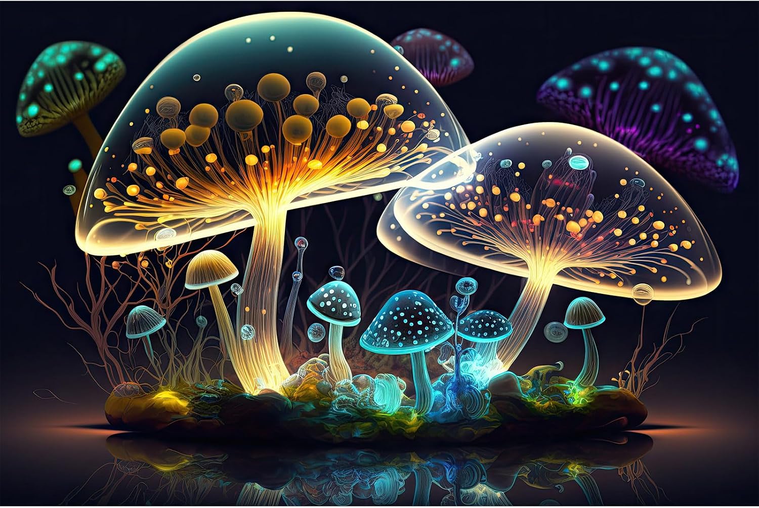 CaterRina enchanted garden landscape poster showing the seamless edges and colorful graphics.