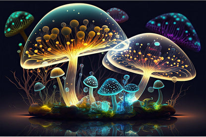 CaterRina enchanted garden landscape poster showing the seamless edges and colorful graphics.