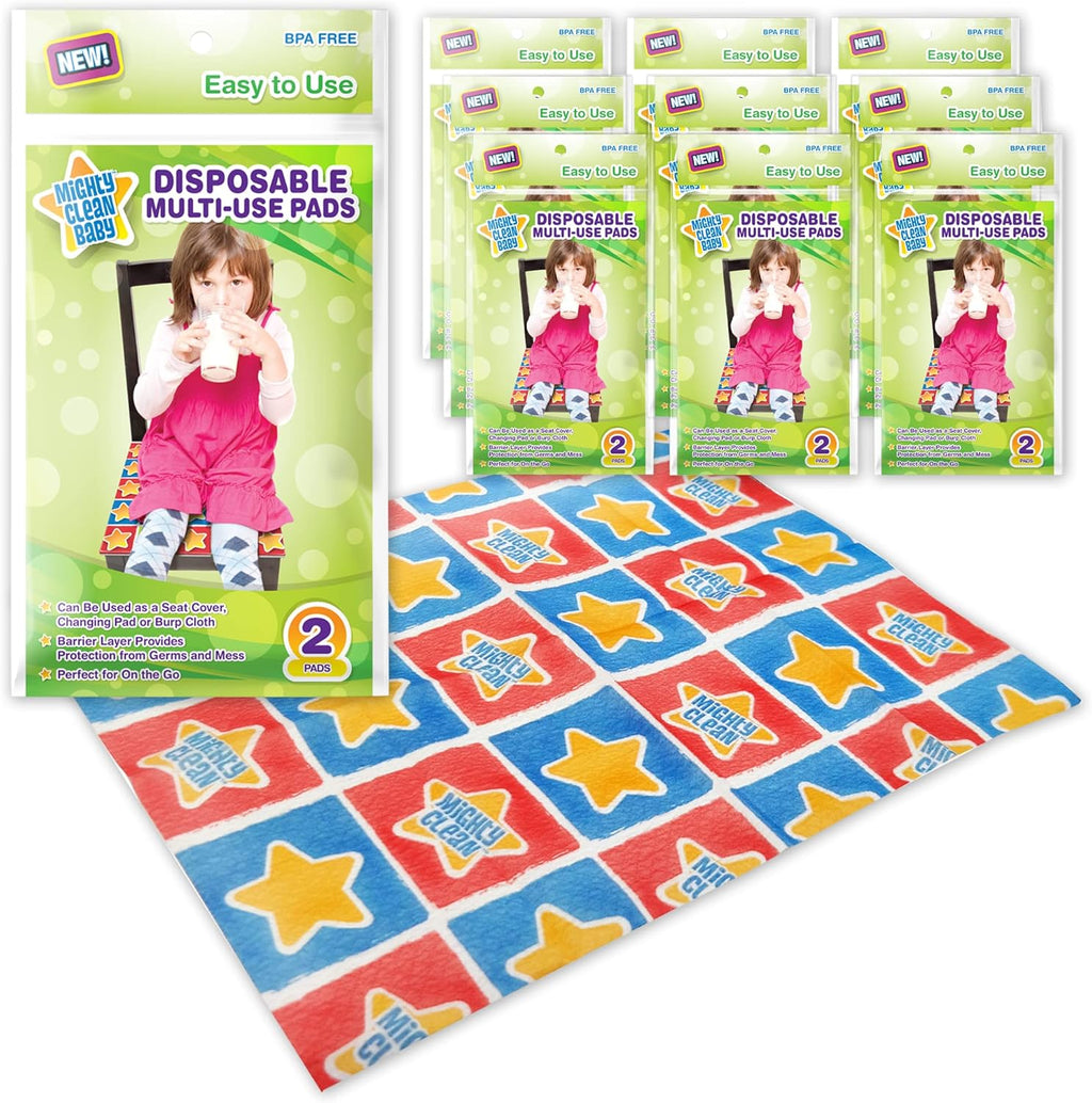 Mighty Clean Baby disposable multi-use pad front view packaging